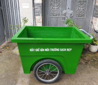 Thùng Rác 660L Composite - 3 Bánh Hơi
