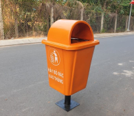 Thùng Rác Treo 55L Cọc Sắt Cố Định