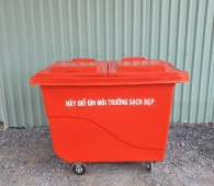 Xe Gom Rác 660L 4 Bánh Xe