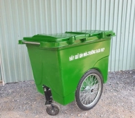 Xe Gom Rác 660L 3 Bánh Hơi