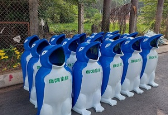 Địa Chỉ Sản Xuất Và Cung Cấp Thùng Rác Composite Hình Con Thú