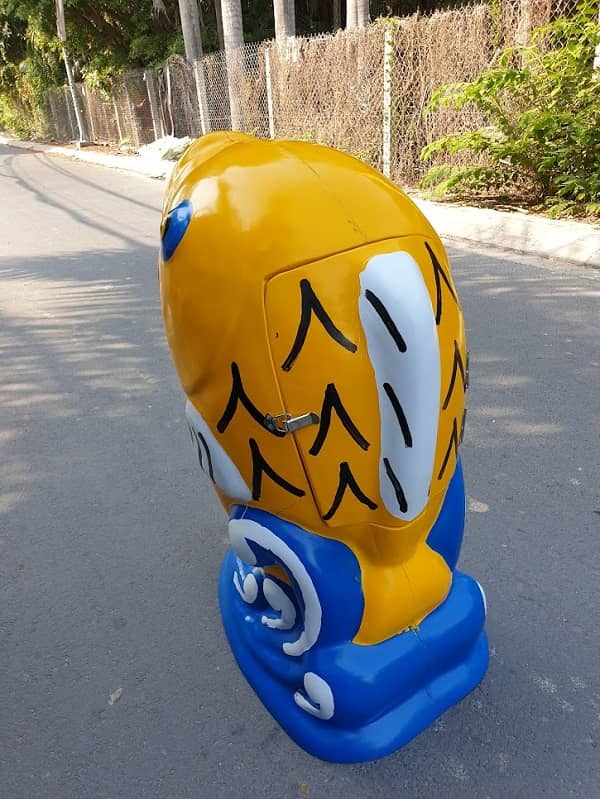 Cấu tạo chi tiết thùng rác cá chép