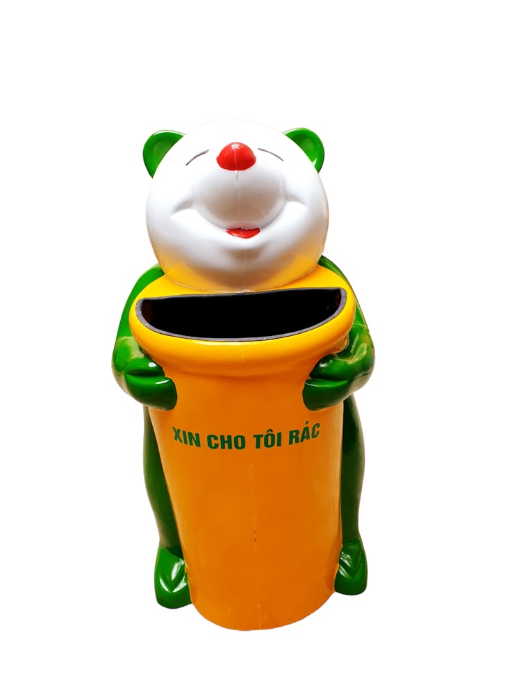 ảnh gấu trúc ôm thùng rác