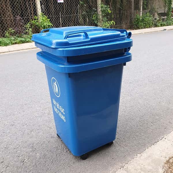 chi tiết thùng rác 60 lít nhựa HDPE