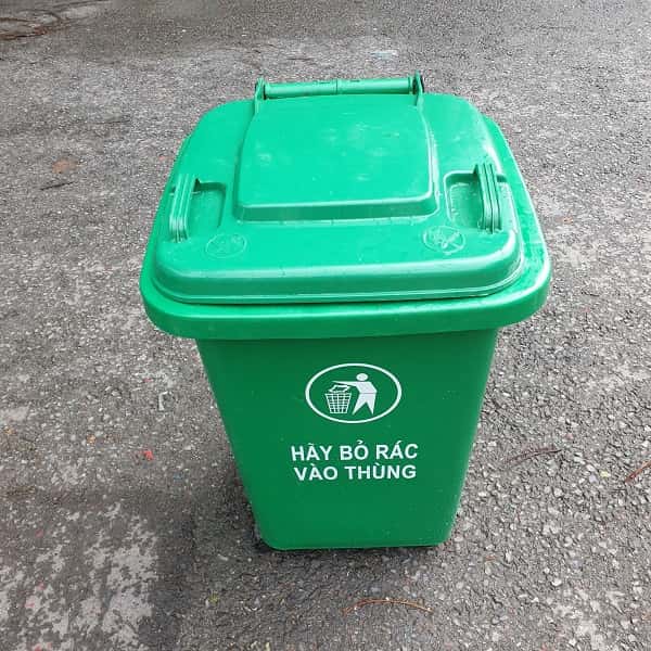 thùng rác 60l nhựa HDPE